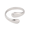 Non-Tarnish 304 Stainless Steel Open Cuff Ring for Women STAS-S125-12P-2