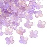 Two Tone Transparent Glass Bead Caps GLAA-Z020-02K-1