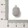 High Polished 304 Stainless Steel Glass Pendants STAS-L022-062P-08-3