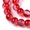 Transparent Crackle Baking Paint Glass Beads Strands X2-DGLA-T003-01A-08-3
