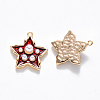 Brass Enamel Pendants KK-T049-056G-03-NF-2