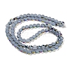 Electroplate Frosted Glass Beads Strands EGLA-Z001-01H-2
