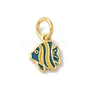 Rack Plating Brass Enamel Charms KK-Z056-49G-1