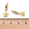 Star 304 Stainless Steel Rhinestone Pendant Decorations STAS-M092-11G-3