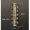 (Clearance Sale)5-strands Brass Slide Lock Clasps KK-Q269-4-1