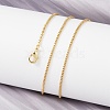 Brass Box Chain Necklaces NJEW-K123-11G-2