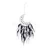 Iron Woven Web/Net with Feather Pendant Decorations AJEW-B017-21-2