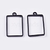 Electrophoresis Alloy Open Back Bezel Pendants PALLOY-WH0067-07-1