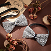 Adjustable Resin Rhinestone Polyester Bow Ties for Men AJEW-WH0472-01C-4