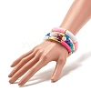 Handmade Polymer Clay Heishi Beads Stretch Bracelets Set BJEW-JB07445-2