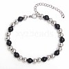 Simple Fashion Round Stainless Steel Beaded Bracelets for Women UG2742-10-1