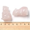 Natural Rose Quartz Carved Healing Mouse Figurines DJEW-D012-02F-3