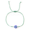 Glass Evil Eye Bead Braided Bracelets SG7290-7-1