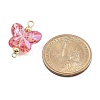 Transparent Acrylic Glitter Butterfly Connector Charms PALLOY-JF02958-2