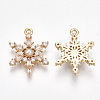 Brass Cubic Zirconia Pendants X-KK-S348-306-2