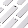 Tarnish Resistant 201 Stainless Steel Rectangle Stamping Blank Tag Pendants STAS-R064-15B-3