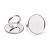 304 Stainless Steel Pad Ring Settings STAS-I184-01A-P-2
