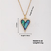Vintage Brass Micro Pave Cubic Zirconia Heart Pendant Necklace for Women MF6183-6-1