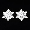 Christmas Theme Spray Painted Wood Big Pendants WOOD-N005-34-1