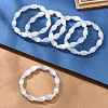 Natural Selenite Beaded Stretch Bracelets for Women BJEW-F481-01B-2