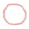 2Pcs 2 Styles Natural Rose Quartz & Shell Beads Stretch Bracelet Set for Women UG7877-1