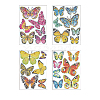 4 Sheets Insect DIY Diamond Painting Sticker Kits DIAM-PW0010-10-2