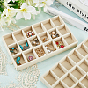 18 Grids Rectangle Wood Covered with Velvet Jewelry Trinket Display Trays AJEW-WH20054-062H-01-3