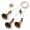 Halloween Theme Iron Bell Pendant Decoration HJEW-JM02476-3