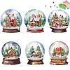 6Pcs Christmas DIY Diamond Painting Sticker Kits PW-WGE2430-01-5