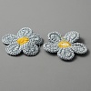 5-Petal Flower Shape Two Tone Crochet Appliques DIY-WH0399-61E-2