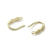 Brass Micro Pave Cubic Zirconia Earring Hooks KK-C048-13F-G-2