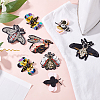 Fingerinspire 8Pcs 6 Style Bees Computerized Embroidery Cloth Sew on Patches DIY-FG0003-59-6