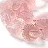 Rough Raw Natural Rose Quartz Beads Strands G-G010-03-3
