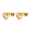 Stainless Steel Heart Stud Earrings for Women JU9726-1-1