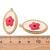 304 Stainless Steel & Cloth Embroidered Pendants FB-CBAFBAF-11G-01-3