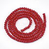 Opaque Solid Color Glass Beads Strands X-GLAA-S178-14B-02-2