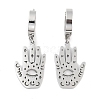 Hollow Palm 304 Stainless Steel Dangle Earrings EJEW-L283-078P-1