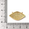 Horse Eye Rack Plating Brass Micro Pave Cubic Zirconia Charms KK-G504-05G-3