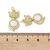 Brass Micro Pave Clear Cubic Zirconia Pendants KK-C045-12G-3