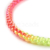 Rainbow Color Polyester Braided Adjustable Bracelet Making for Women BJEW-F454-06-3