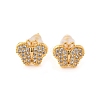 Butterfly Brass Micro Pave Cubic Zirconia Stud Earrings EJEW-B131-07G-01-4