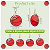 Printed Acrylic & Alloy Enamel Pendant Keychain KEYC-AB00047-2