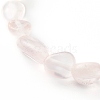 Natural Rose Quartz Beaded Stretch Bracelets for Kids BJEW-JB06250-07-5