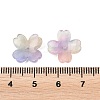 Two Tone Transparent Glass Bead Caps GLAA-Z020-02H-3