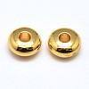 Brass Flat Round Spacer Beads KK-M085-22G-NR-2