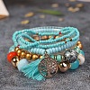 Bohemian Vintage Creative Glass Bead Bracelet PW-WG4D881-04-1