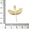 Brass Micro Pave Clear Cubic Zirconia Pendants CU-CBA108A-03G-3