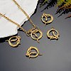 5Pcs Brass Micro Pave Clear Cubic Zirconia Pendants ZIRC-SZ0002-89-5