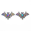 Rainbow Color Alloy Chandelier Components Link Rhinestone Settings PALLOY-S180-294-NR-2