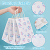 Rectangle with Paw Print Pattern Paper Storage Bags with Handle ABAG-WH0046-39B-4